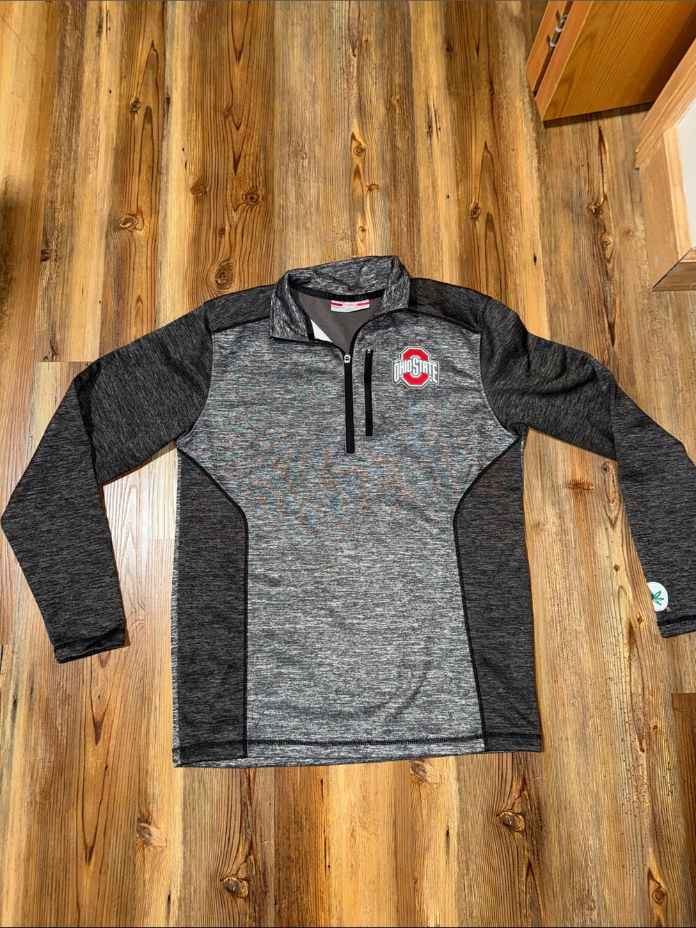 Ohio State Men’s Heathered Gray Quarter-Zip Performance Pullover